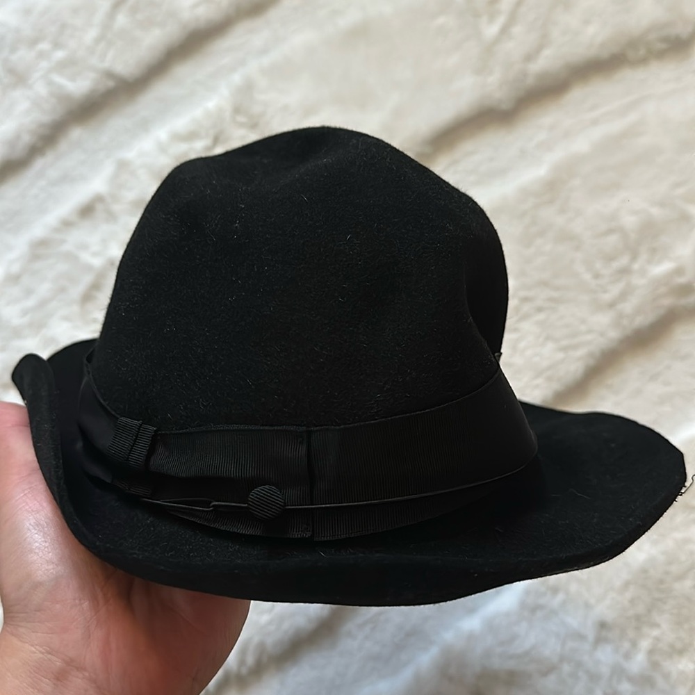 Albertini Black Fedora Hat - Made in Italy